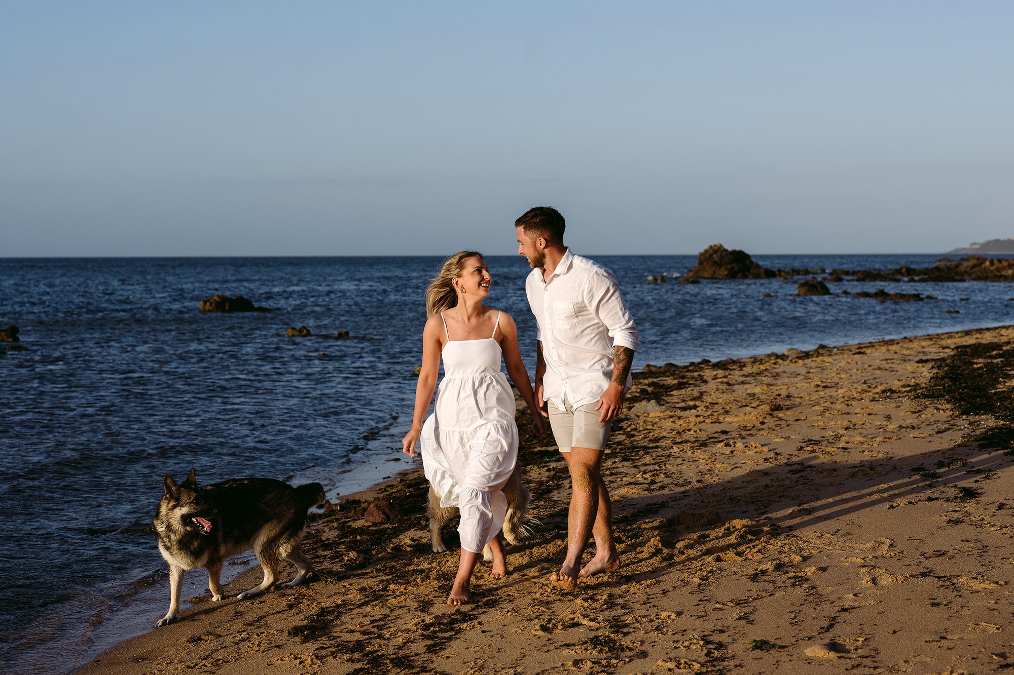 engagement photoshoot with dog 